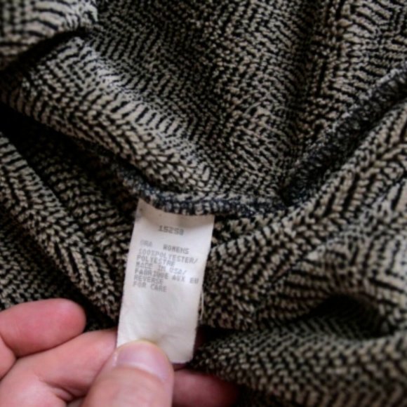 Vintage Woolrich Gray Polyester Belted Coat Made In USA Size Medium Woman - Picture 5 of 6